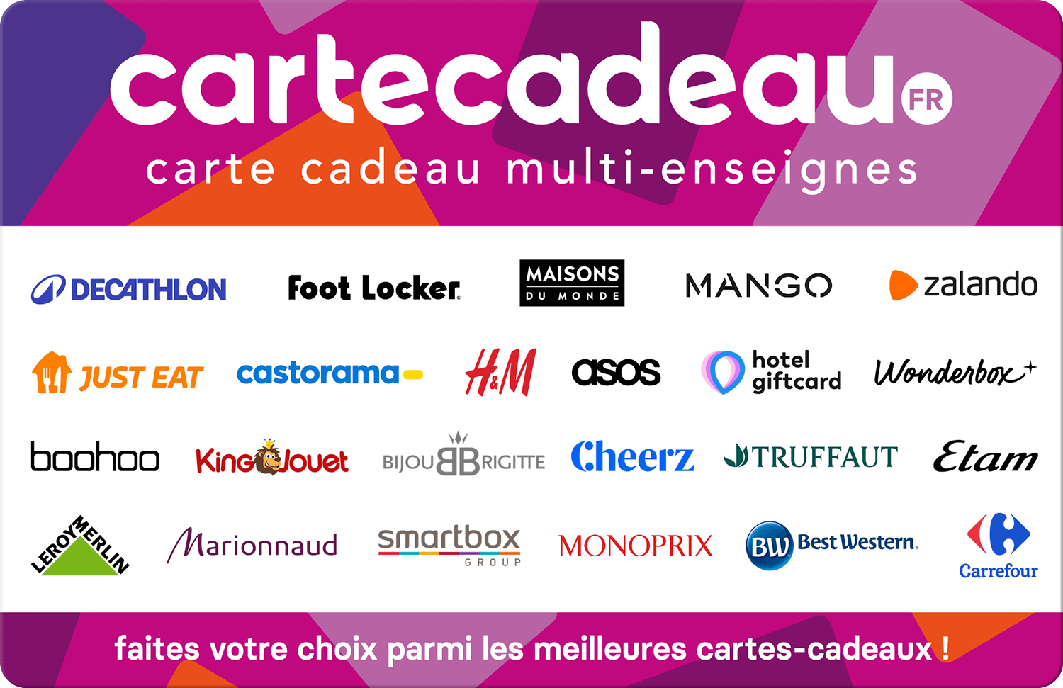 Carte cadeau Multi-Enseignes