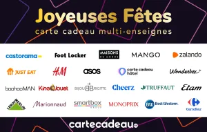 Carte cadeau Multi-Enseignes Joyeuses Fêtes
