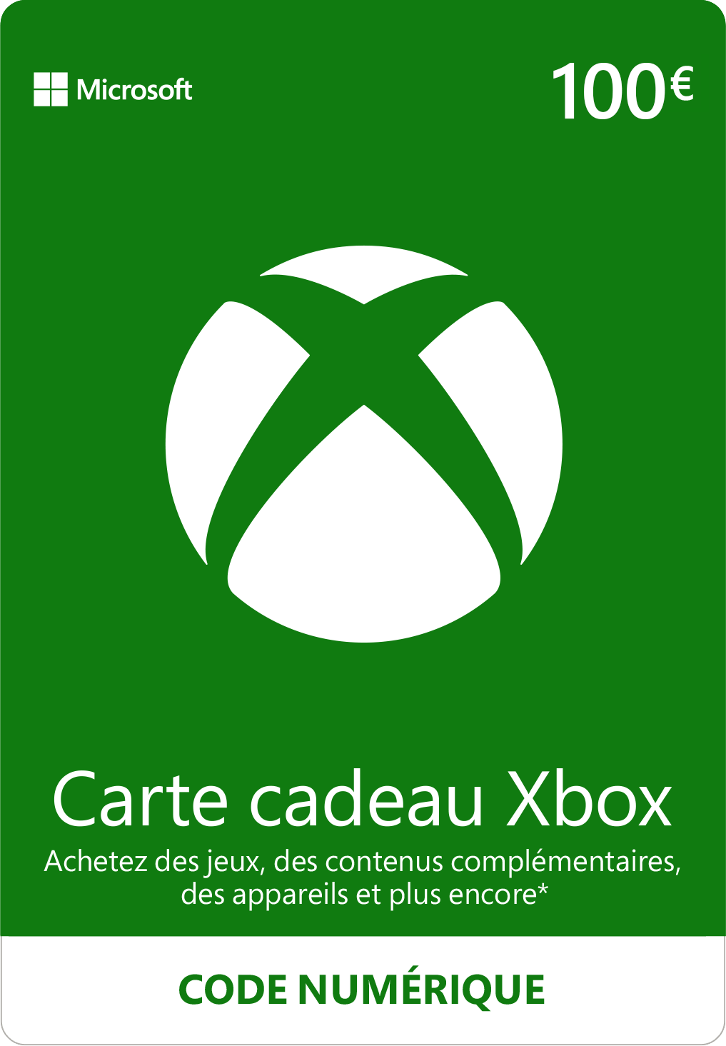 Carte cadeau Xbox Live €100