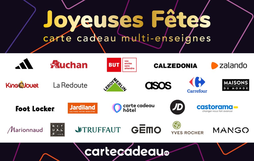 Carte cadeau Multi-Enseignes Joyeuses Fêtes