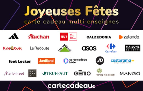 Carte cadeau Multi-Enseignes Joyeuses Fêtes